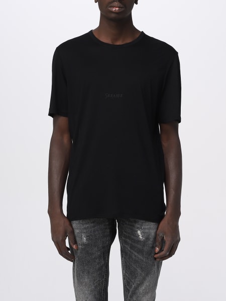 Tシャツ・カットソー SAINT LAURENT Men Tops 818535YBHD2 1025 GREY SAINT LAURENT T-SHIRT | Saint Laurent | YSL EN