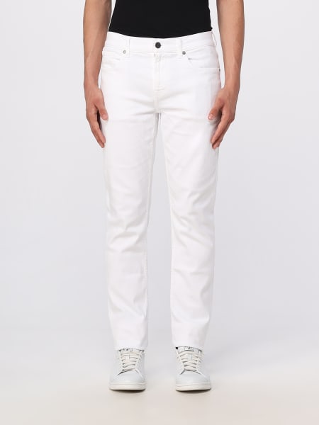 7 For All Mankind: Jeans Slimmy Luxe Performance White 7 For All Mankind in denim