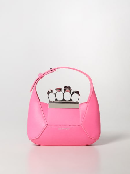 McQueen Jeweled leather bag with Skull detail