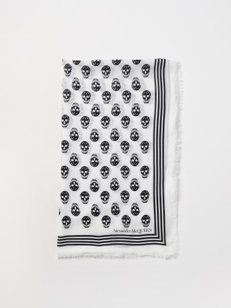 McQueen scarf in fabric with Skull print
