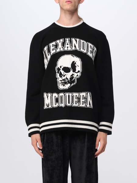 Alexander McQueen: Alexander McQueen sweater in wool and cashmere blend with skull inlay