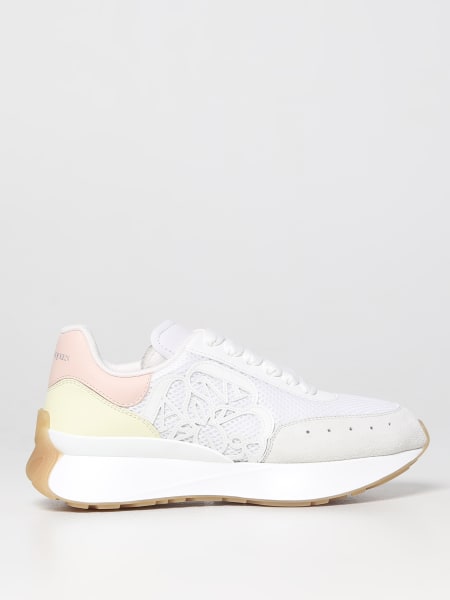 Alexander McQueen sneakers in mesh and leather with Seal logo