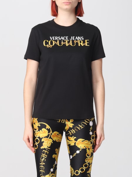 Versace Jeans Couture donna: T-shirt Versace Jeans Couture in cotone