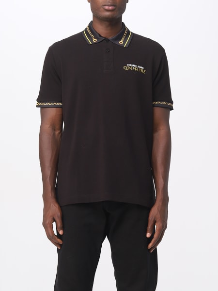 Versace Jeans Couture polo shirt in cotton pique with Chain Logo print