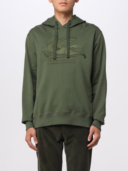 Men's Etro: Etro sweatshirt in cotton with Pegasus embroidery