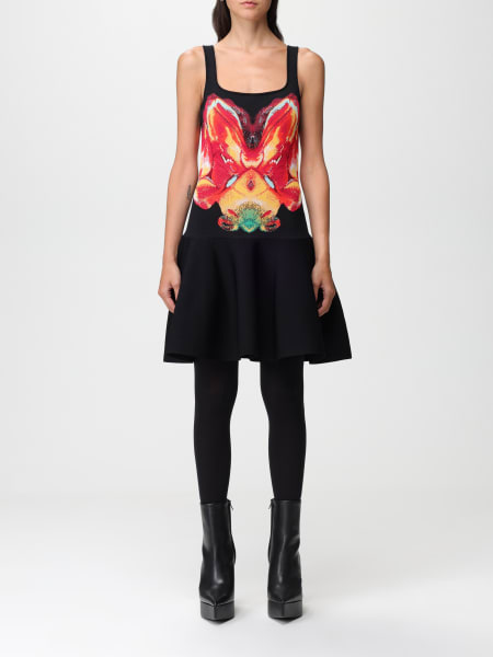 Alexander McQueen dress: Alexander McQueen dress in viscose blend with Orchid print