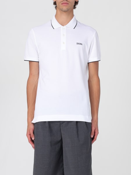 Zegna polo shirt in stretch cotton>