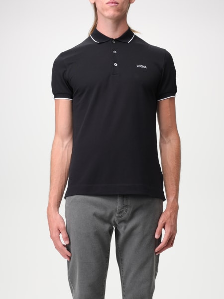Zegna polo shirt in stretch cotton