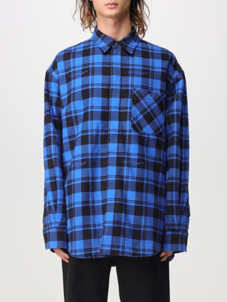 Off-White overshirt in checkered cotton