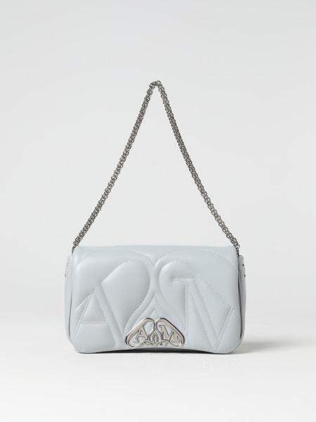McQueen Seal bag in leather with quilted monogram