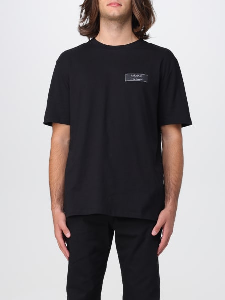 BALMAIN ロコフリントクルネックTシャツ YH1EF000BB29 GAC Balmain White cotton jersey t-shirt - White - Men
