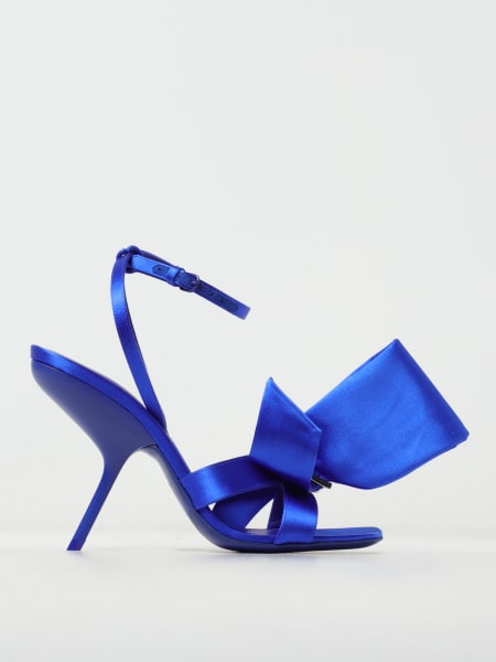 Designer shoes: Ferragamo Helena sandals in satin with bow