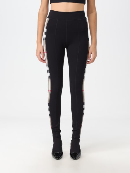 Burberry leggings in stretch jersey with Check inserts