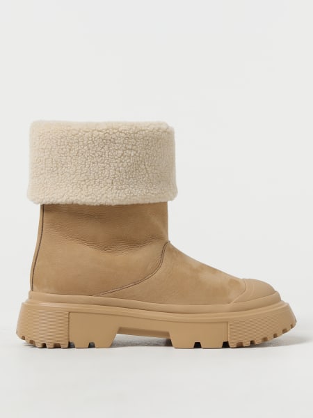 Hogan ankle boots in suede and shearling