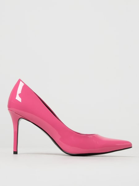Versace Jeans Couture patent pumps with embossed logo
