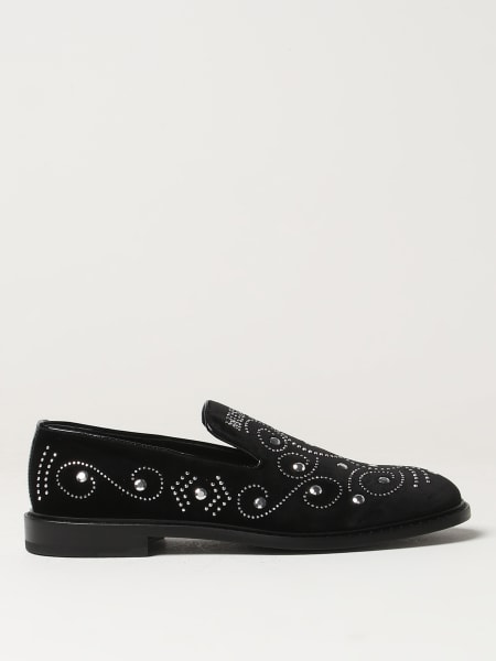 Designer shoes: Moschino Couture velvet mocassins