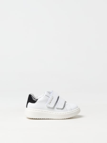 Twinset leather sneakers with velcro