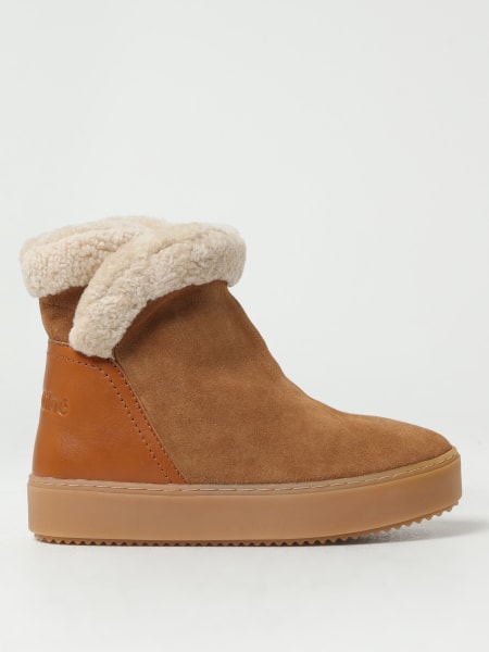 See by Chloé: See by Chloé ankle boots in suede and shearling