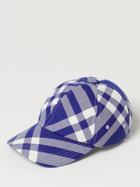 Men's Burberry: Burberry hat in check wool blend