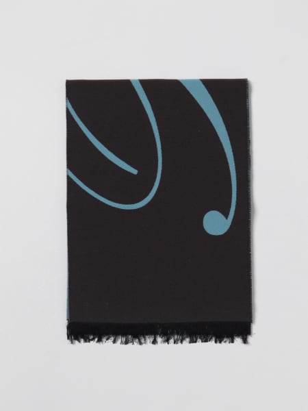 Burberry wool scarf with jacquard macro logo