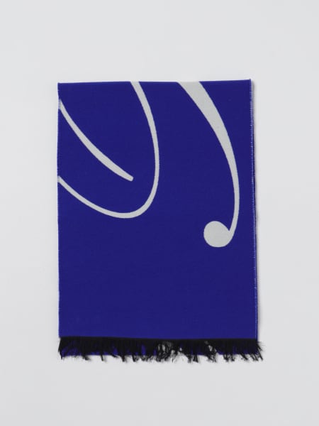 Burberry wool scarf with jacquard macro logo