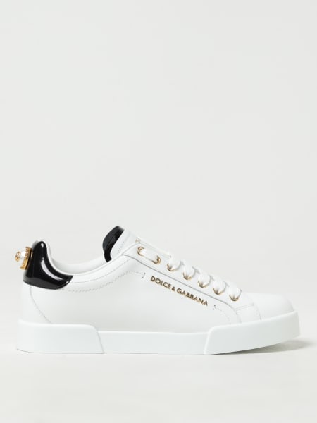 Designer sneakers: Dolce & Gabbana Portofino sneakers in leather with monogram