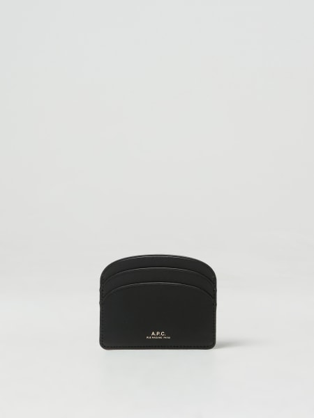 Portacarte di credito A.P.C. in pelle>
