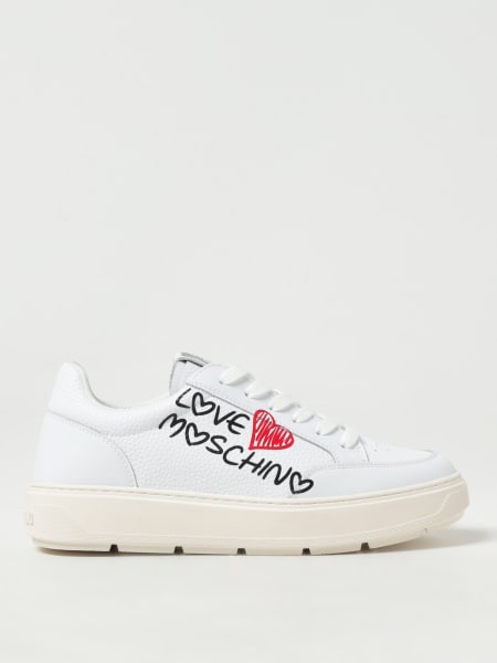 Men's designer sneakers: Love Moschino Bold 40 sneakers in grained leather