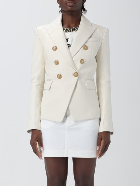 Balmain: Blazer Balmain in pelle