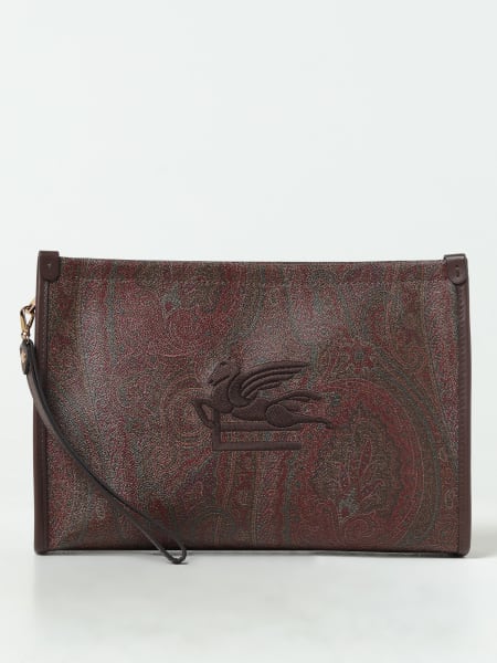 Clutch Etro in cotone spalmato