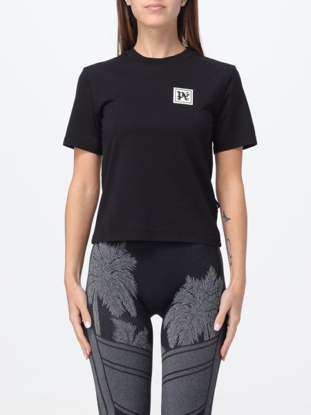 Palm Angels donna: T-shirt con mini logo Palm Angels