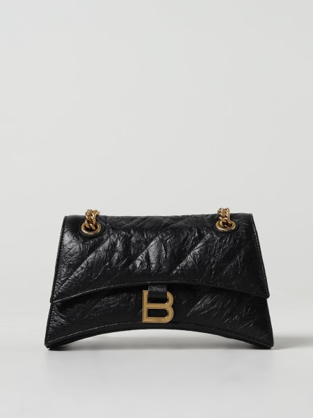 Borsa Hourglass Balenciaga in pelle cracklè