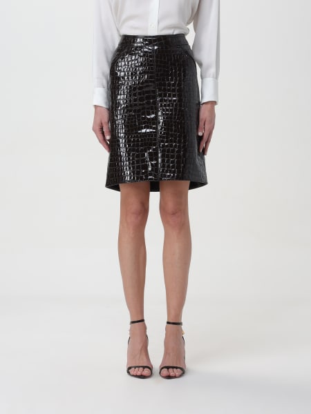 Gonna Tom Ford in pelle stampa cocco