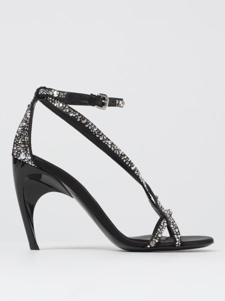 Designer Slides & Mules: Heeled sandals woman Alexander McQueen