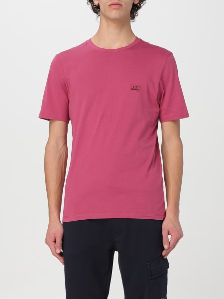 Tシャツ・カットソー C.P. COMPANY Men T-shirt Pink 18CMTS085A005431R 520 CP COMPANY | Men's Regular Fit Basic T-Shirt | Regular Fit T