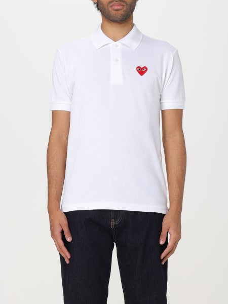 COMME des GARCONSポロシャツホワイト COMME DES GARCONS PLAY：ポロシャツ メンズ - ホワイト
