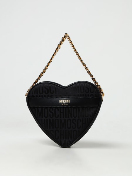 Borsa Moschino Couture in pelle e tessuto jacquard