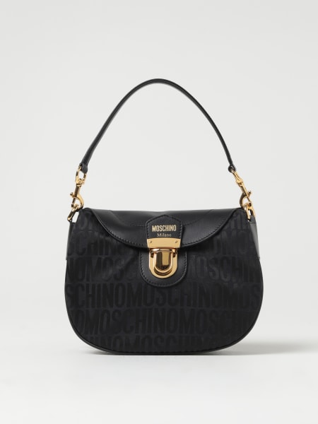 Borsa Moschino Couture in tessuto jacquard e pelle