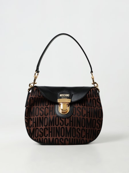 Borsa Moschino Couture in tessuto jacquard e pelle