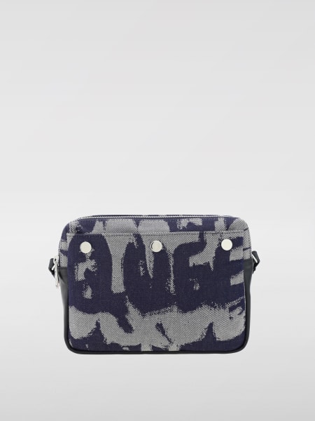 Borsa Graffiti Alexander McQueen in denim jacquard