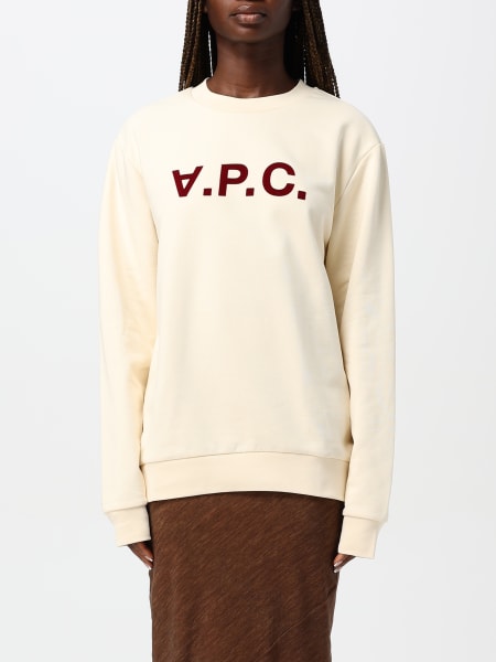 Felpa di cotone con logo A.P.C.