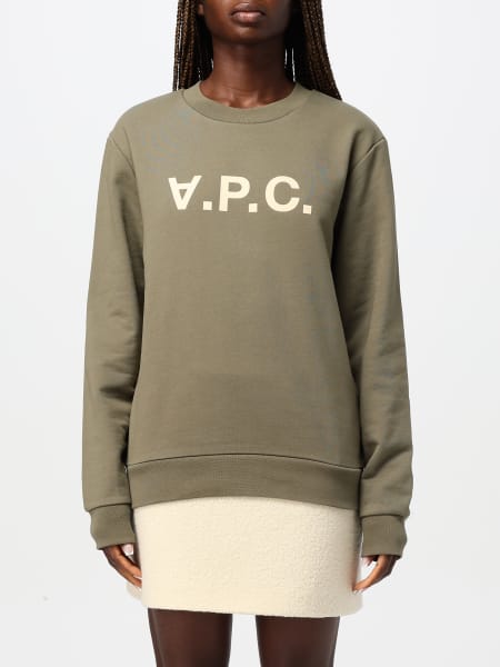 Felpa di cotone con logo A.P.C.