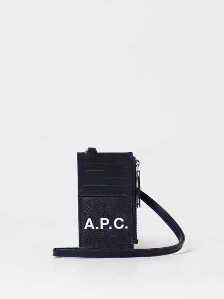 Portafoglio Axelle A.P.C. in pelle e denim