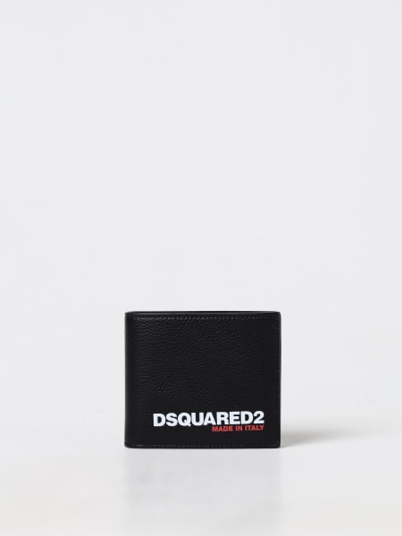 Portafoglio Dsquared2 in pelle a grana