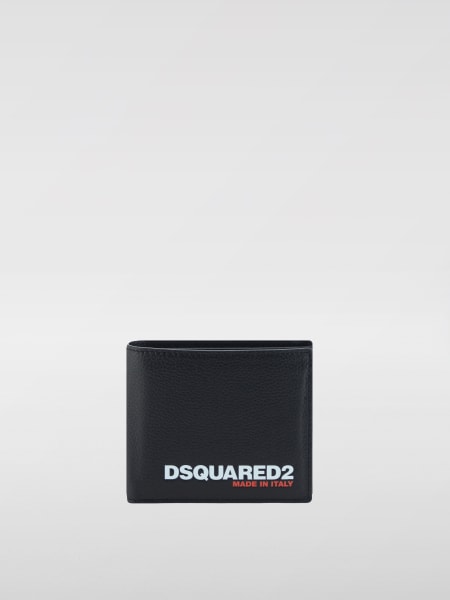 Portafoglio Dsquared2 in pelle a grana