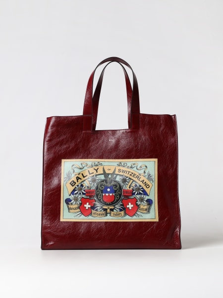 Borsa Bally in pelle bottalata con stampa