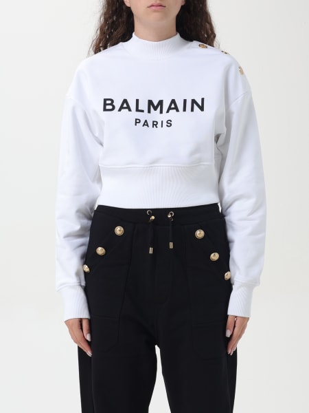 Felpa Balmain in cotone con logo