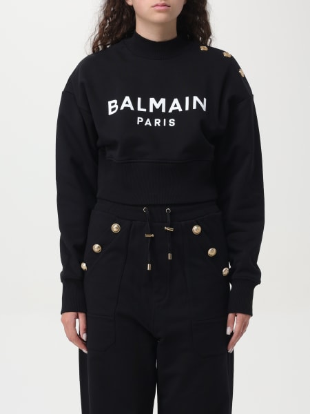 Felpa Balmain in cotone con logo