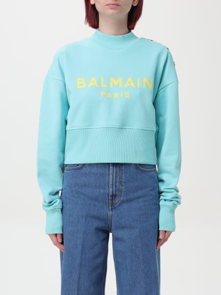 Felpa Balmain in cotone con logo