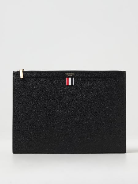 Clutch Thom Browne in pelle a grana